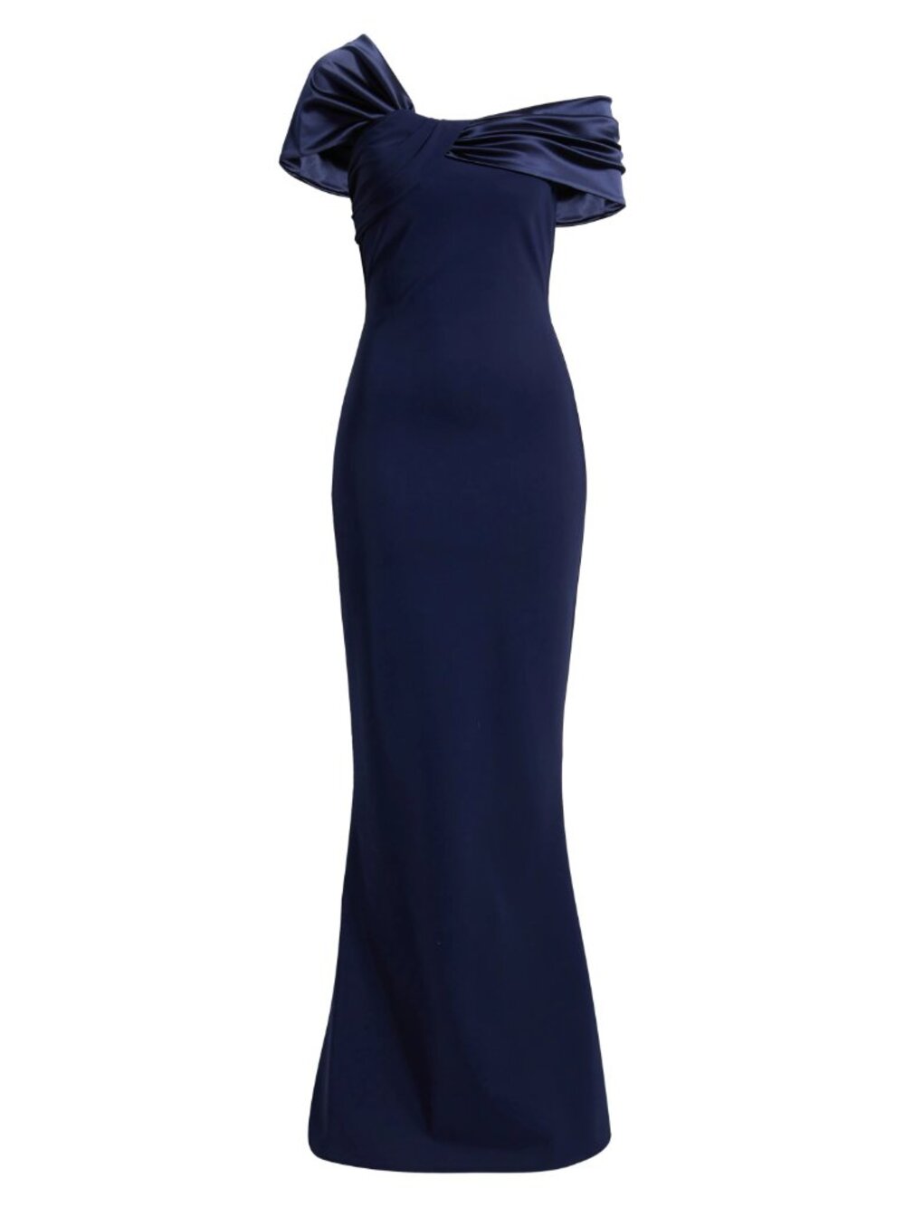 🆕CHIARA BONI Vezia Off Shoulder Gown Dress 8 Navy Blue - Picture 5 of 15